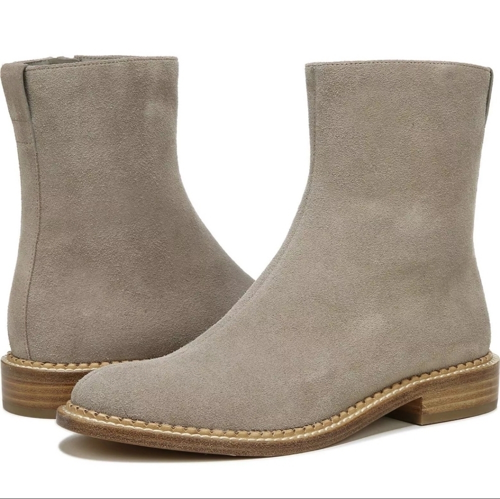 VINCE Chas Suede Ankle Boots in Woodsmoke Size 38/ 6M